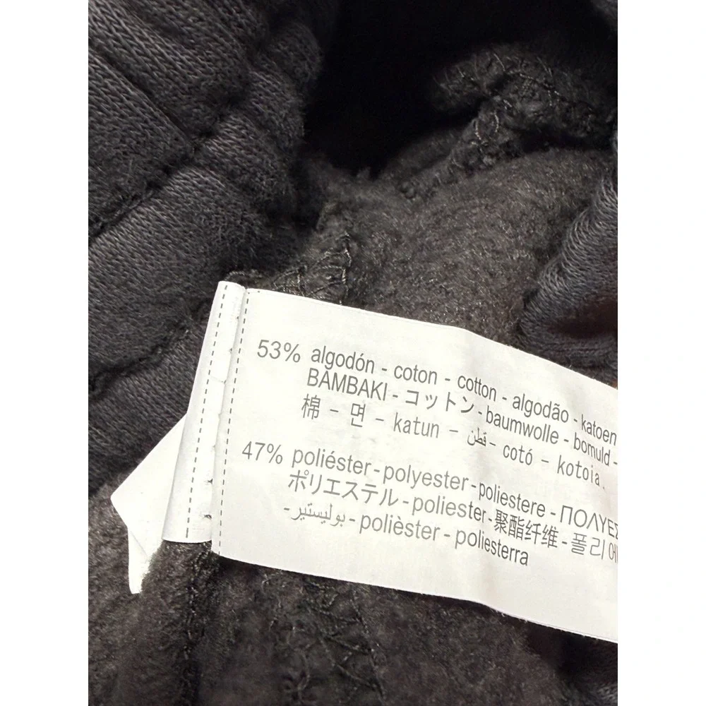 Zara Sweatpants Men Large Gray Cotton Fleece Lined Tapered Leg Drawstring Jogger